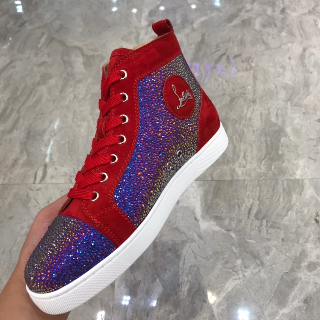 Christian Louboutin Louis Junior Spikes Orlato Flat Sneakers 37 - vstockx