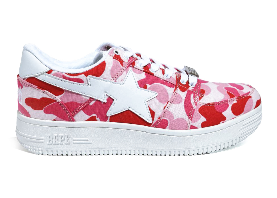 A Bathing Ape Bape Sta Low ABC Camo Pink (GS) - vstockx