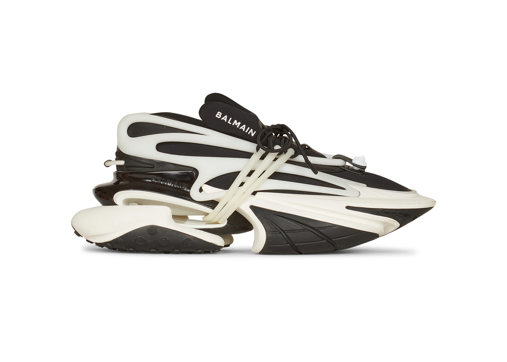 Balmain Unicorn Low-Top Black White - vstockx