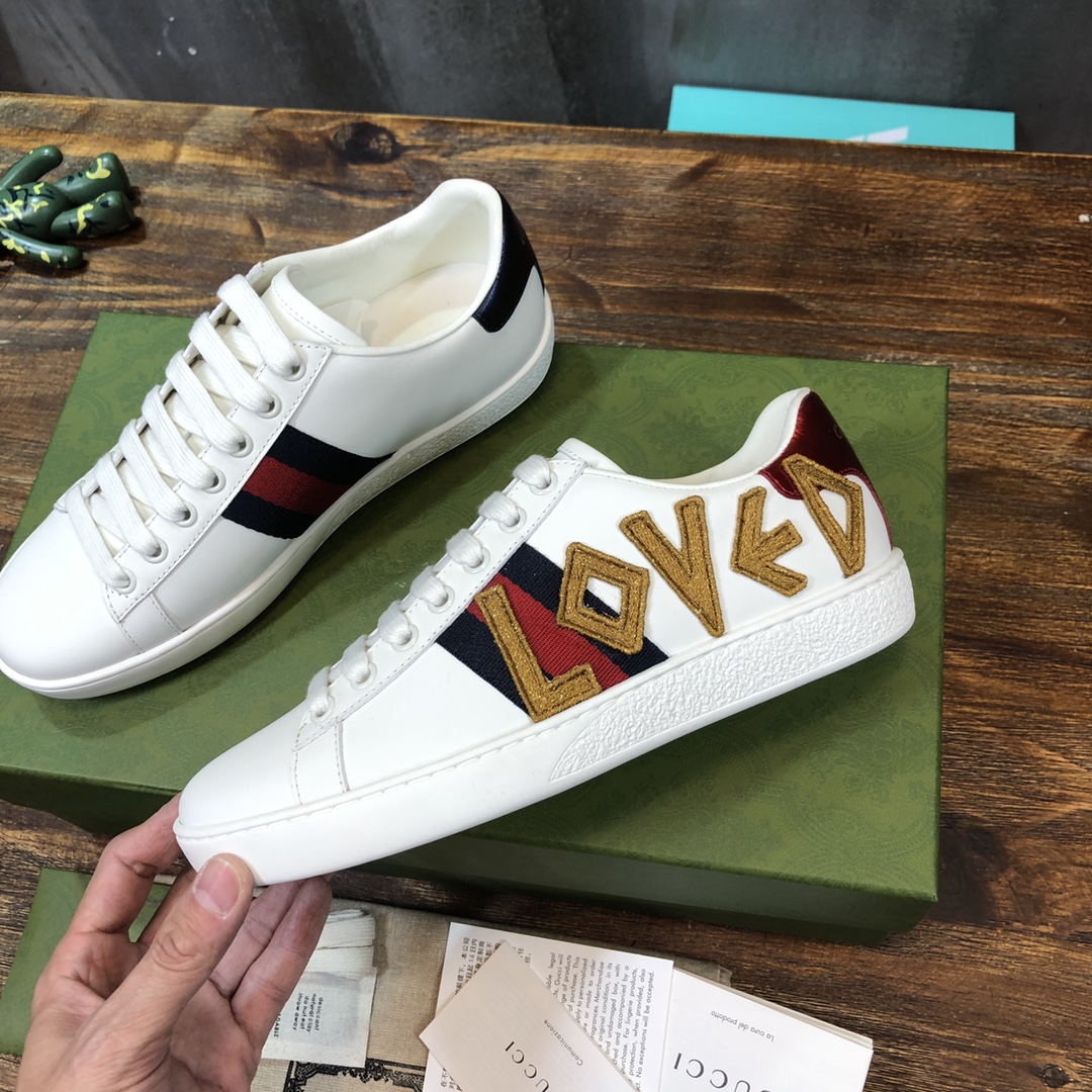 Gucci Ace Embroidered Love - vstockx