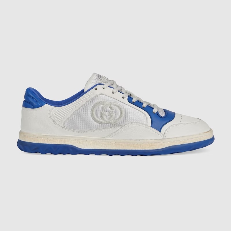Gucci MAC80 Sneaker Off white and blue leather - vstockx