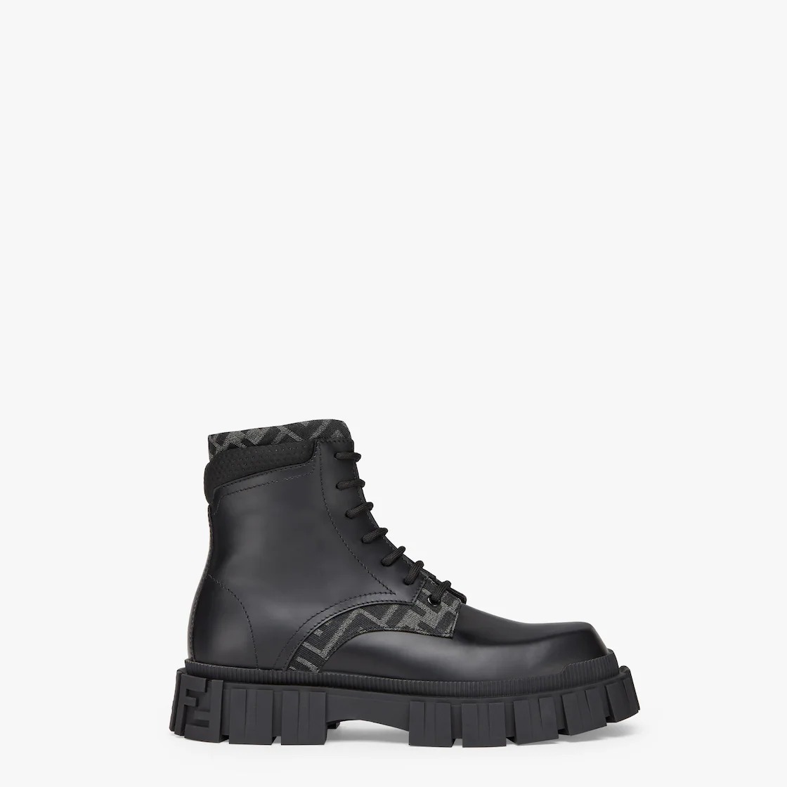 Fendi Force Black leather ankle boots - vstockx