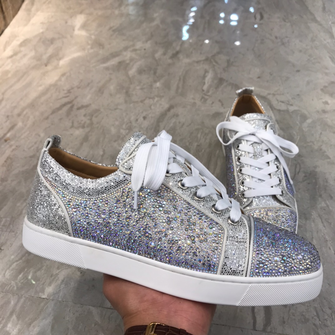 Christian Louboutin Louis Junior Spikes Orlato Flat Sneakers 57 - vstockx