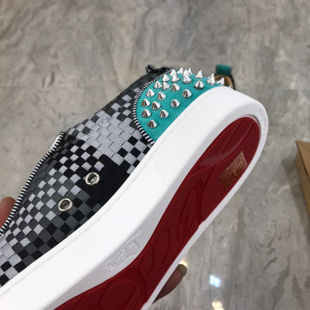 Christian Louboutin Louis Junior Spikes Orlato Flat Sneakers 56 - vstockx