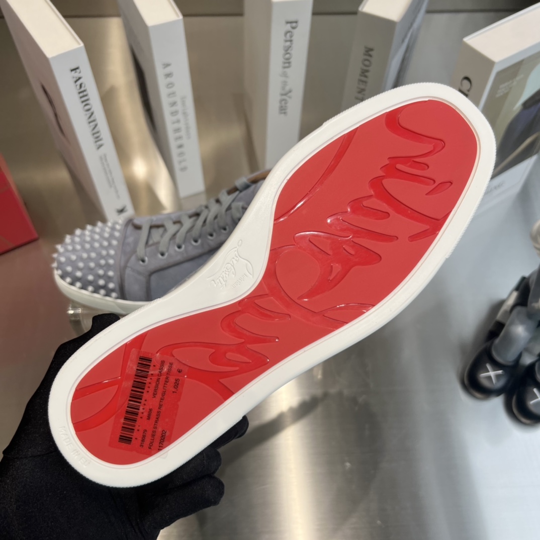 Christian Louboutin Louis Junior Spikes Orlato Flat Sneakers 69 - vstockx