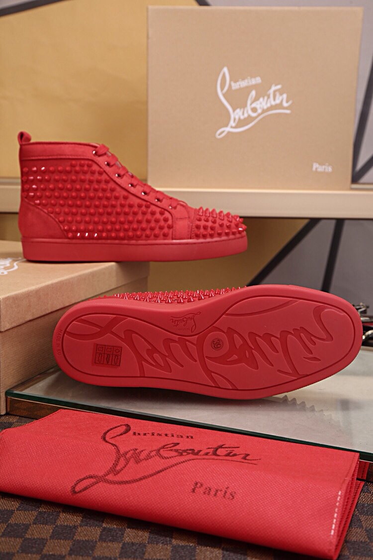 Christian Louboutin Louis Junior Spikes Orlato Flat Sneakers 8 - vstockx