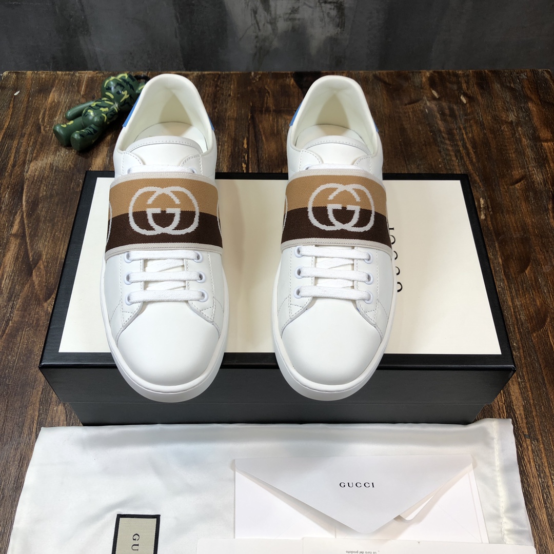Gucci Ace Brown Interlocking G - vstockx