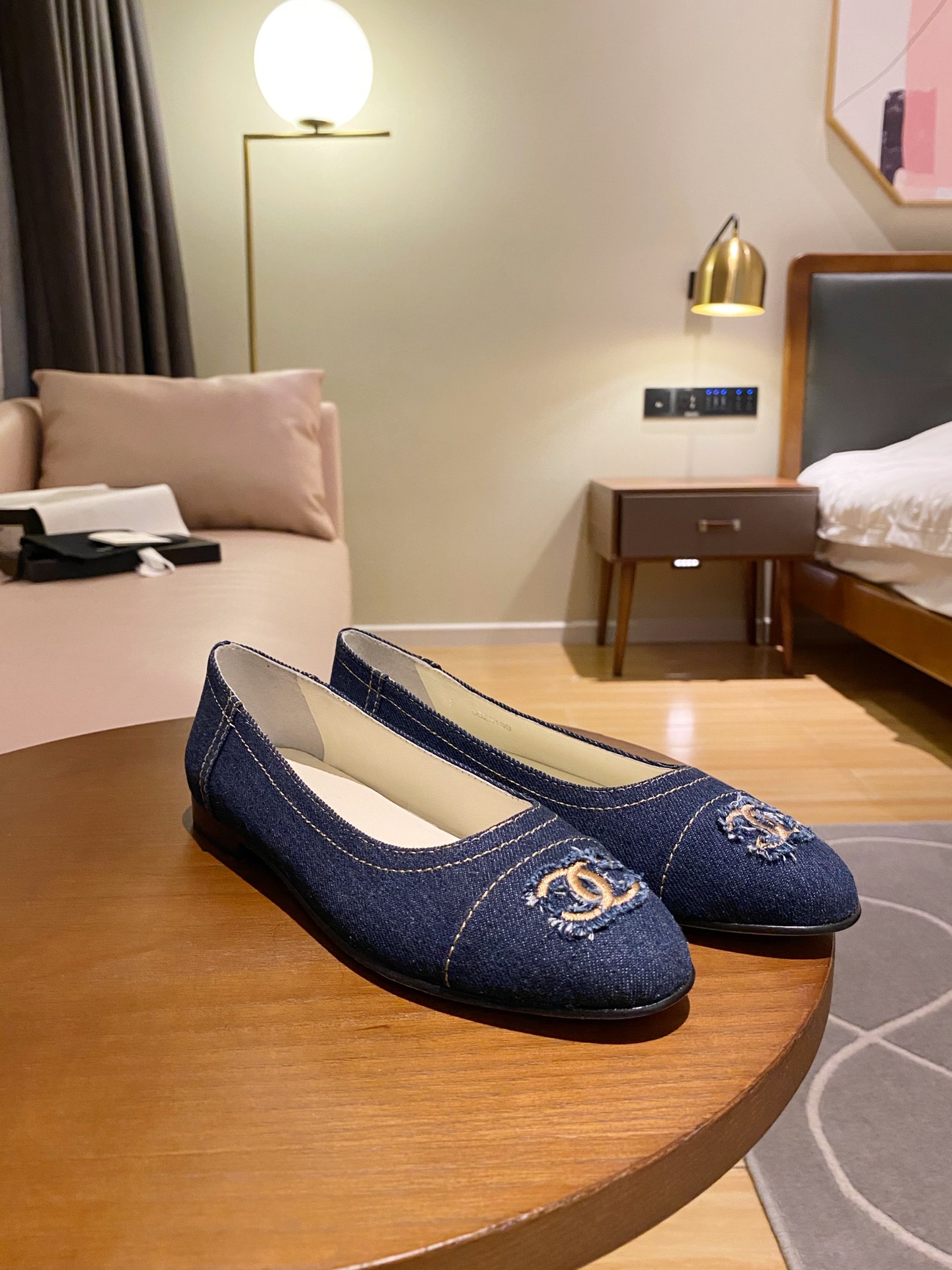 Chanel Ballerinas Fabric & Grosgrain 17 - vstockx