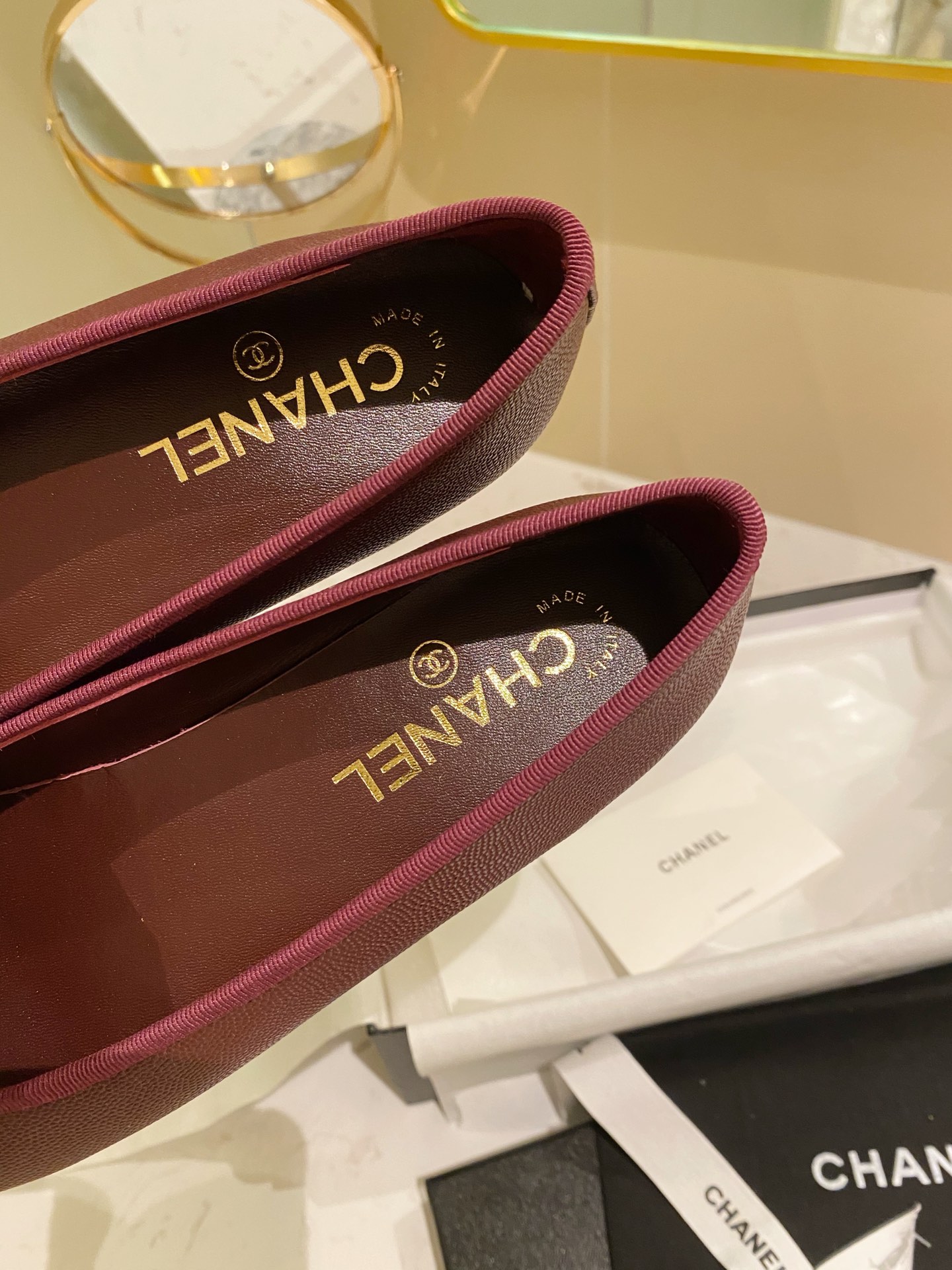 Chanel Ballerinas Fabric & Grosgrain 10 - vstockx