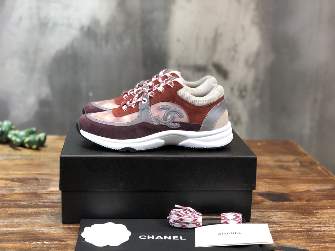 Chanel Fabric & Suede Calfskin Low Top Sneaker 43 - vstockx