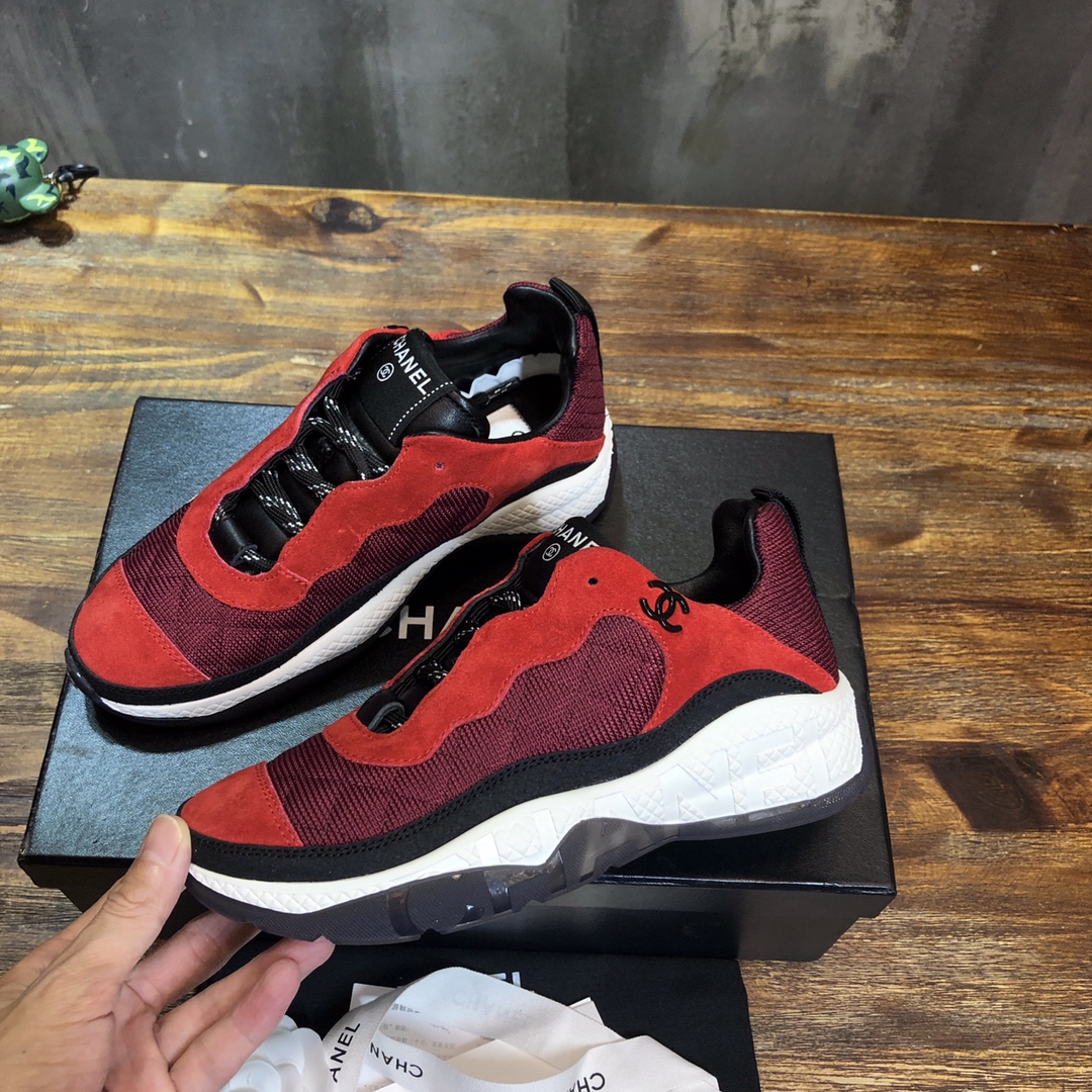 Chanel Fabric & Suede Calfskin Low Top Sneaker 23 - vstockx