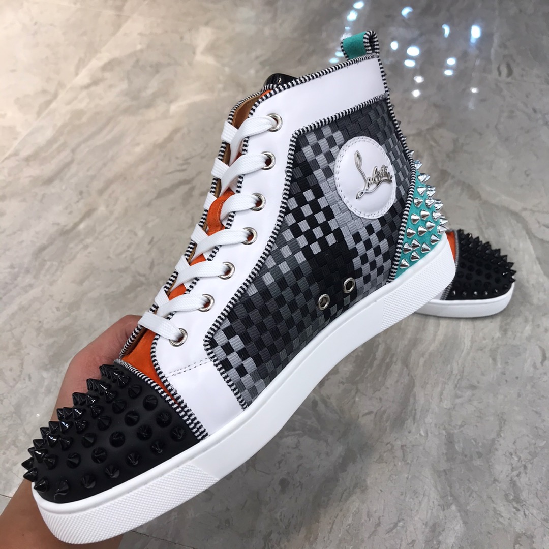 Christian Louboutin Louis Junior Spikes Orlato Flat Sneakers 27 - vstockx