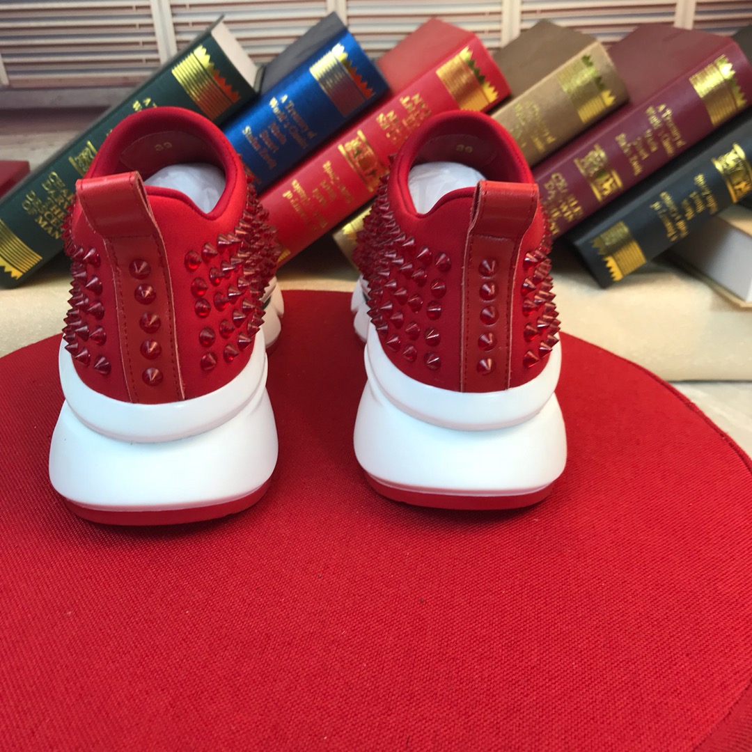 Christian Louboutin Spike Sock Flat Sneakers 3 - vstockx