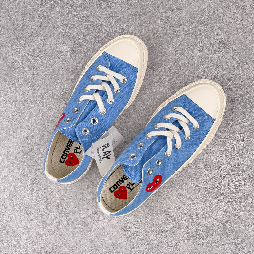 Converse Chuck Taylor All-Star 70s Ox Comme des Garcons Play Bright Blue - vstockx