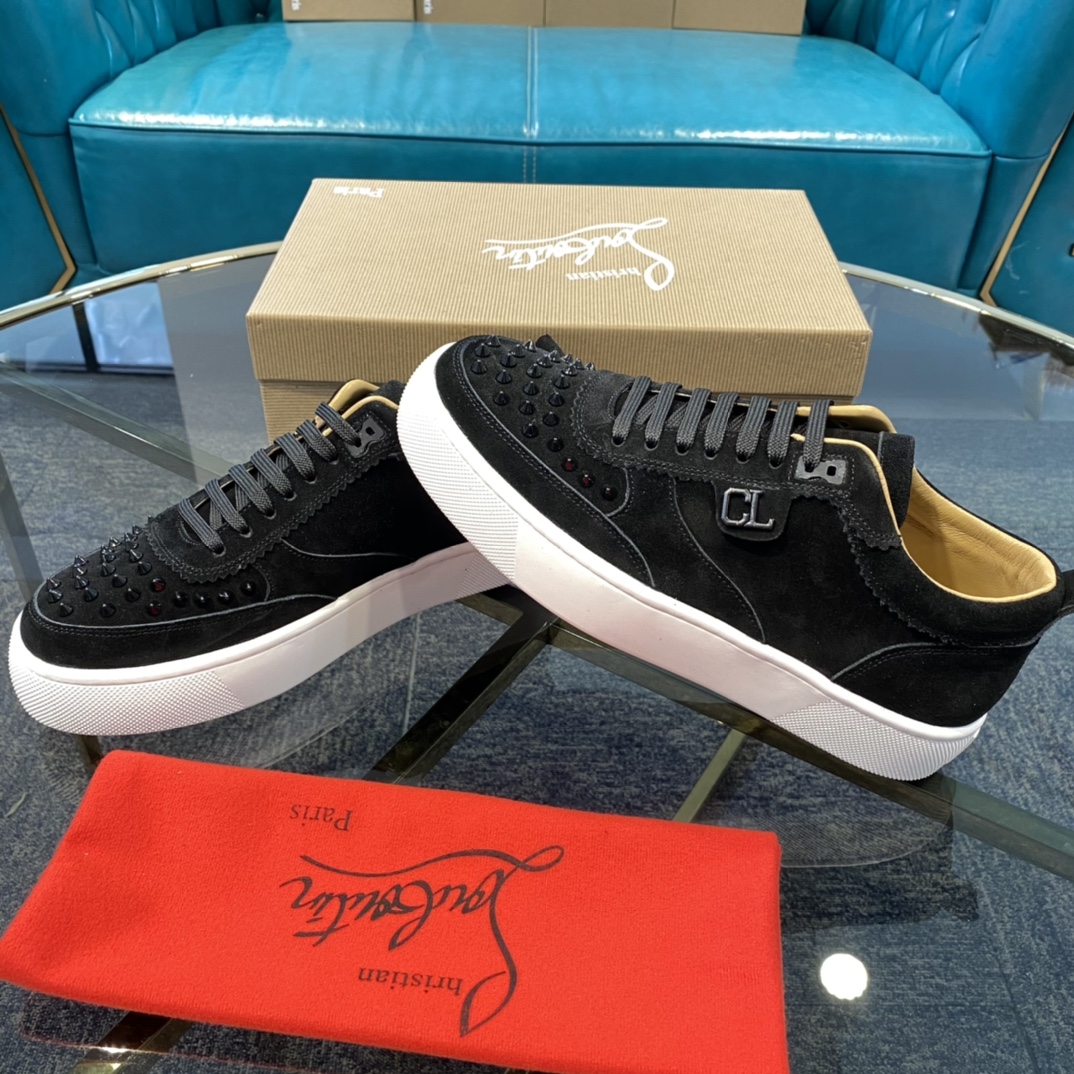 Christian Louboutin Happyrui Spikes Flat Sneakers 1 - vstockx