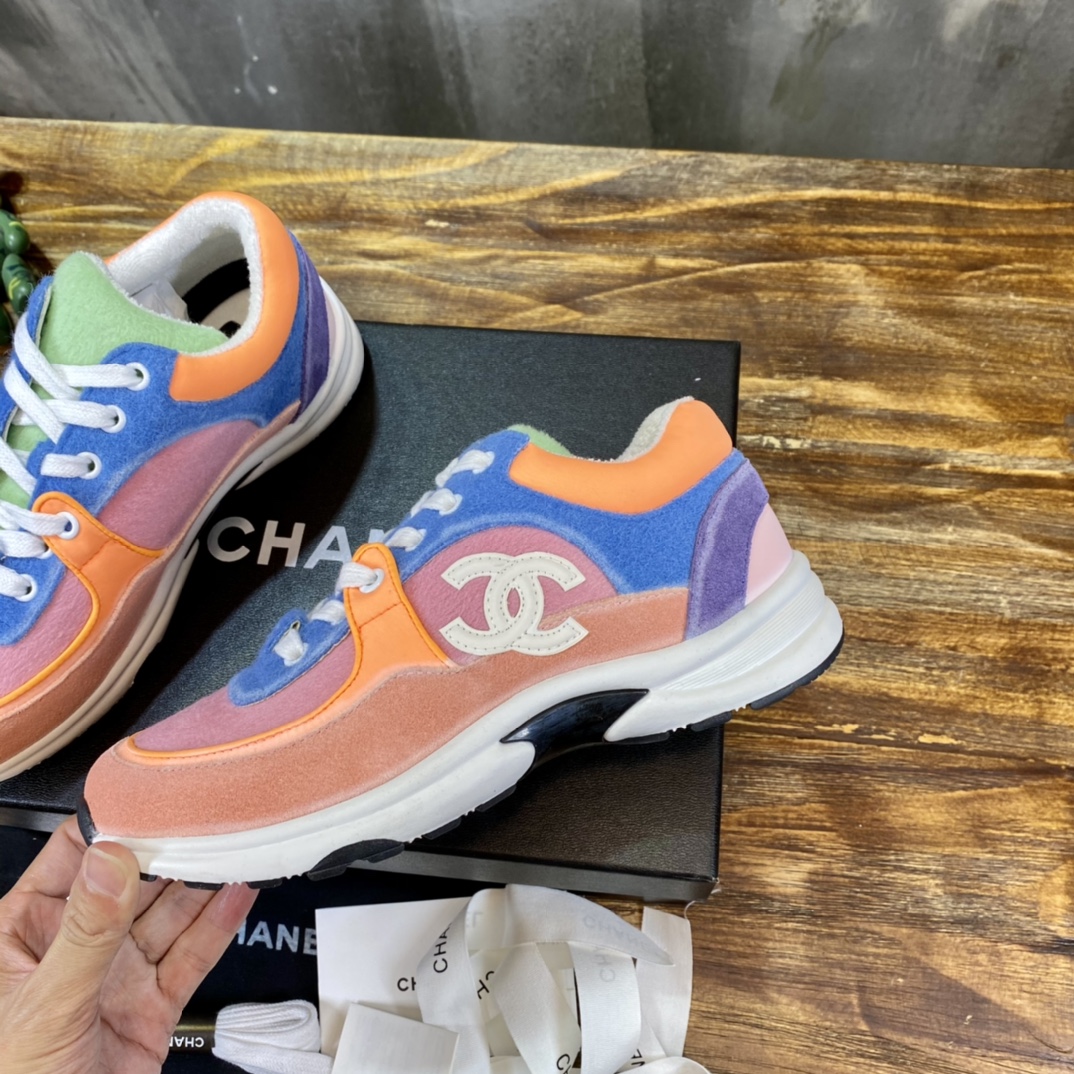 Chanel Fabric & Suede Calfskin Low Top Sneaker 41 - vstockx