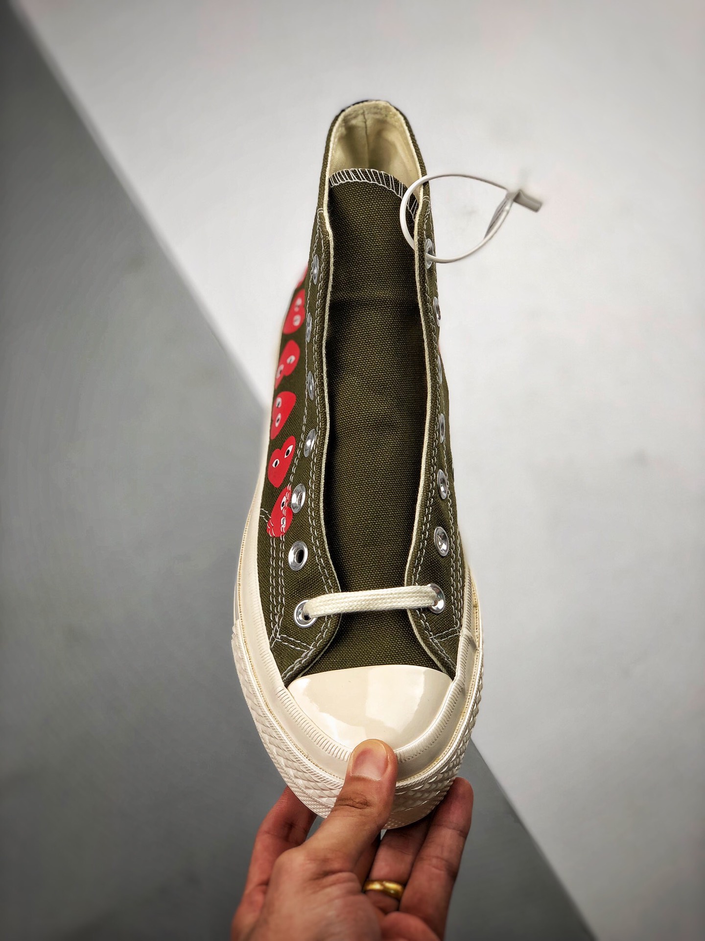 Converse Chuck Taylor All-Star 70 Hi Comme des Garcons Play Multi-Heart Green - vstockx