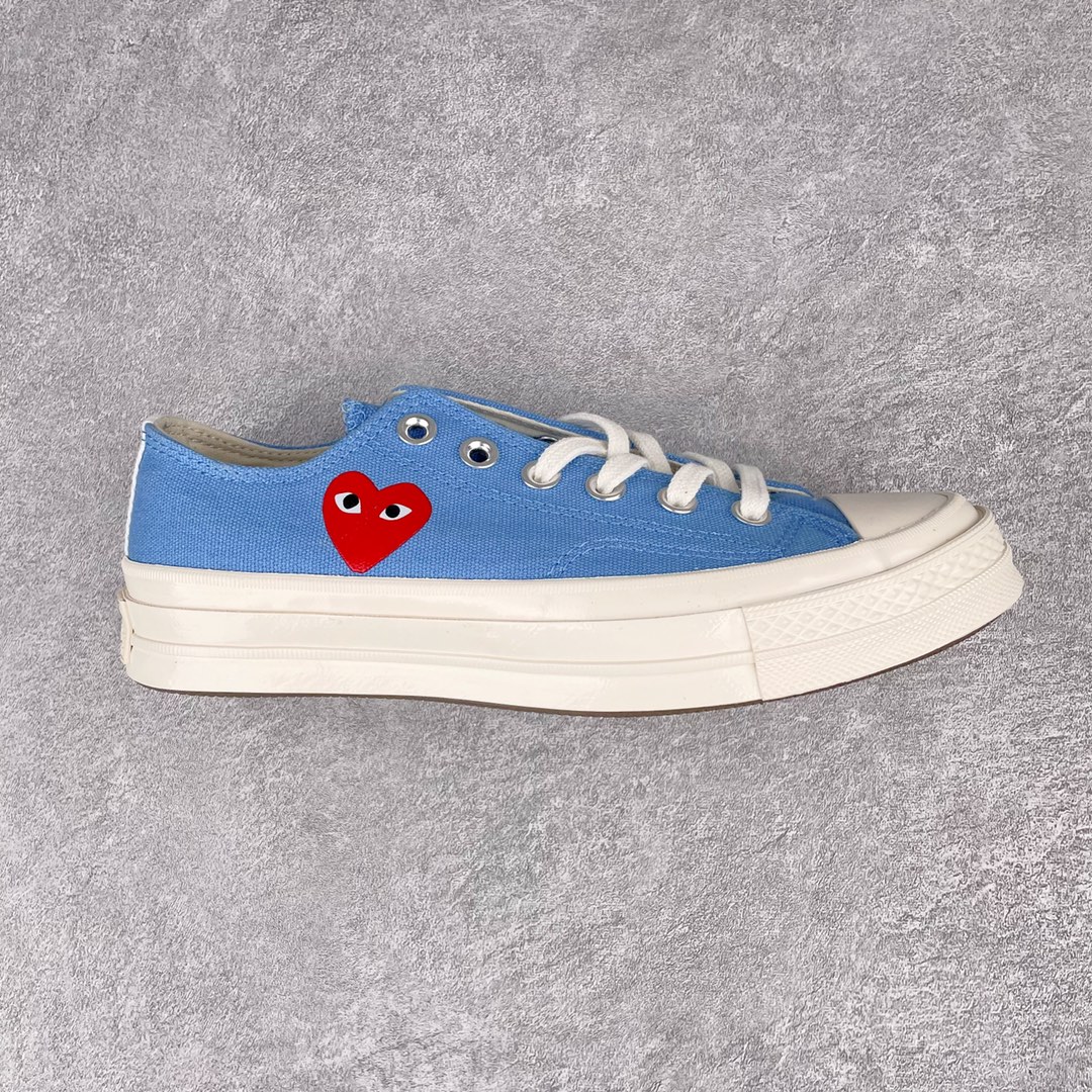 Converse Chuck Taylor All-Star 70s Ox Comme des Garcons Play Bright Blue - vstockx