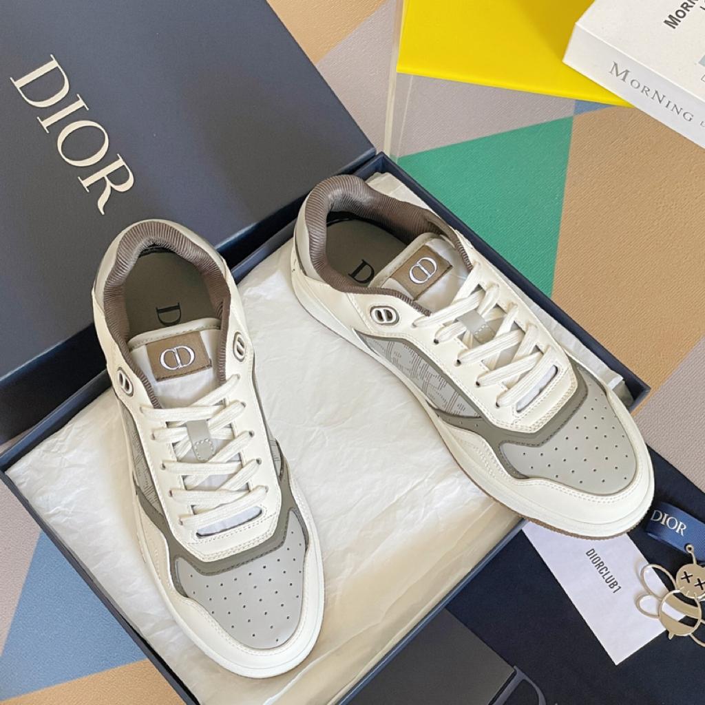 Dior B27 Low by Birkenstock Cream Greige Greige Dior Oblique - vstockx