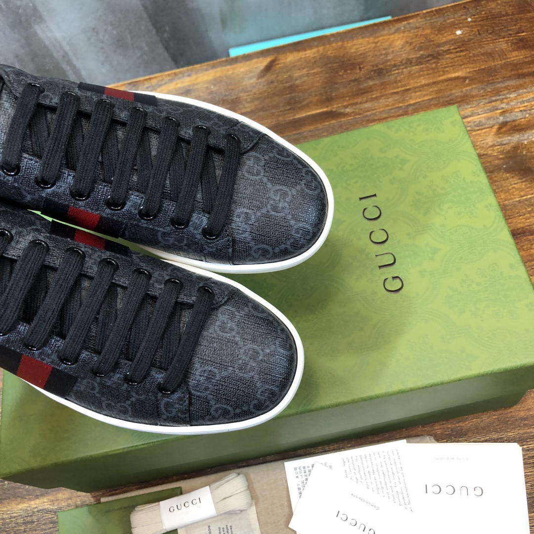 Gucci Ace GG Supreme Black - vstockx