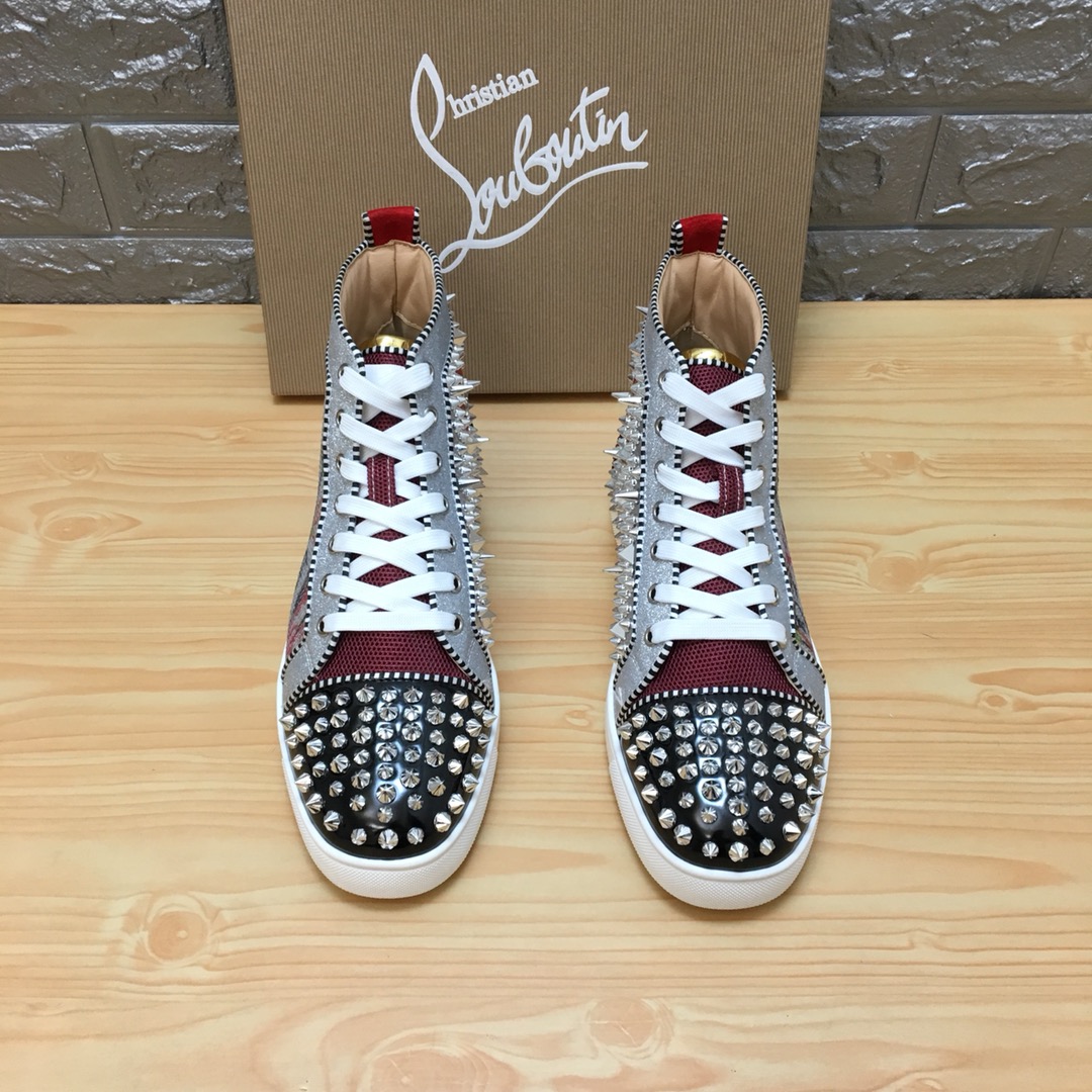 Christian Louboutin Louis Junior Spikes Orlato Flat Sneakers 14 - vstockx