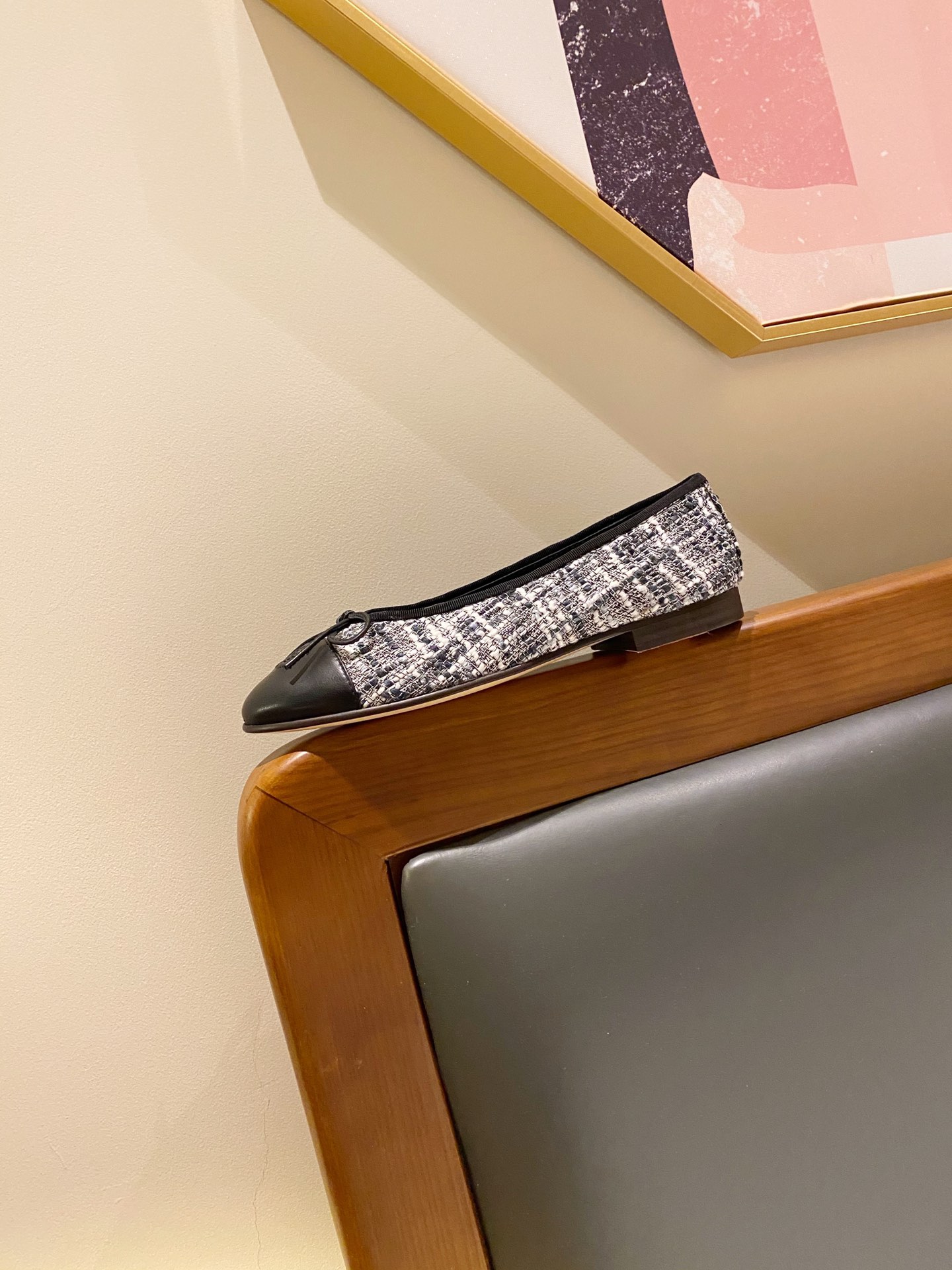 Chanel Ballerinas Fabric & Grosgrain 21 - vstockx