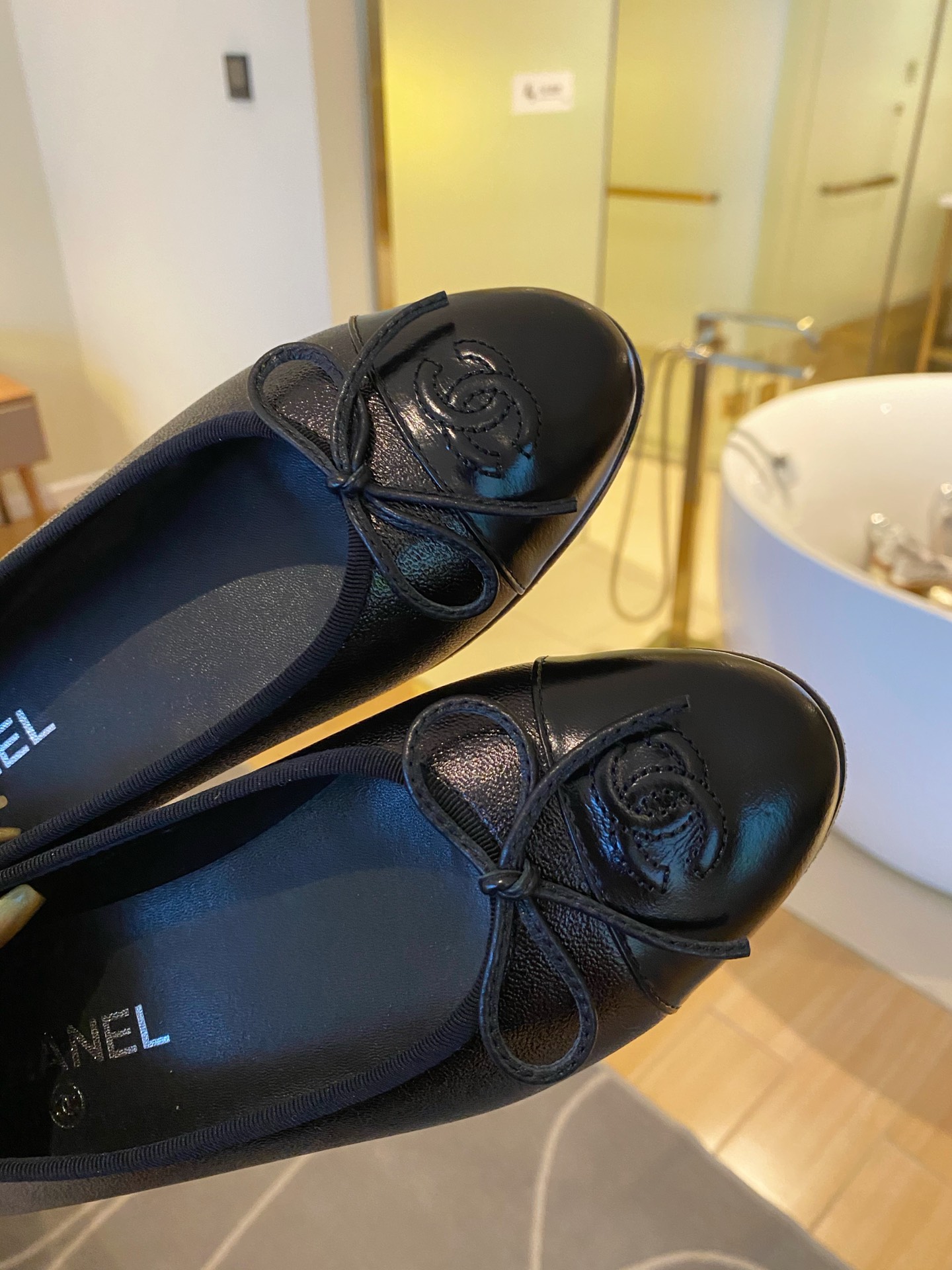 Chanel Ballerinas Fabric & Grosgrain 8 - vstockx