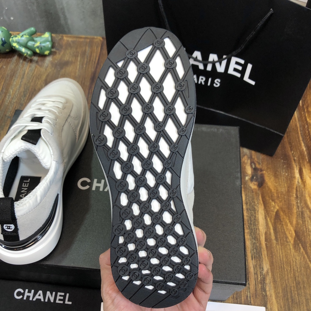 Chanel Fabric & Suede Calfskin Low Top Sneaker 33 - vstockx