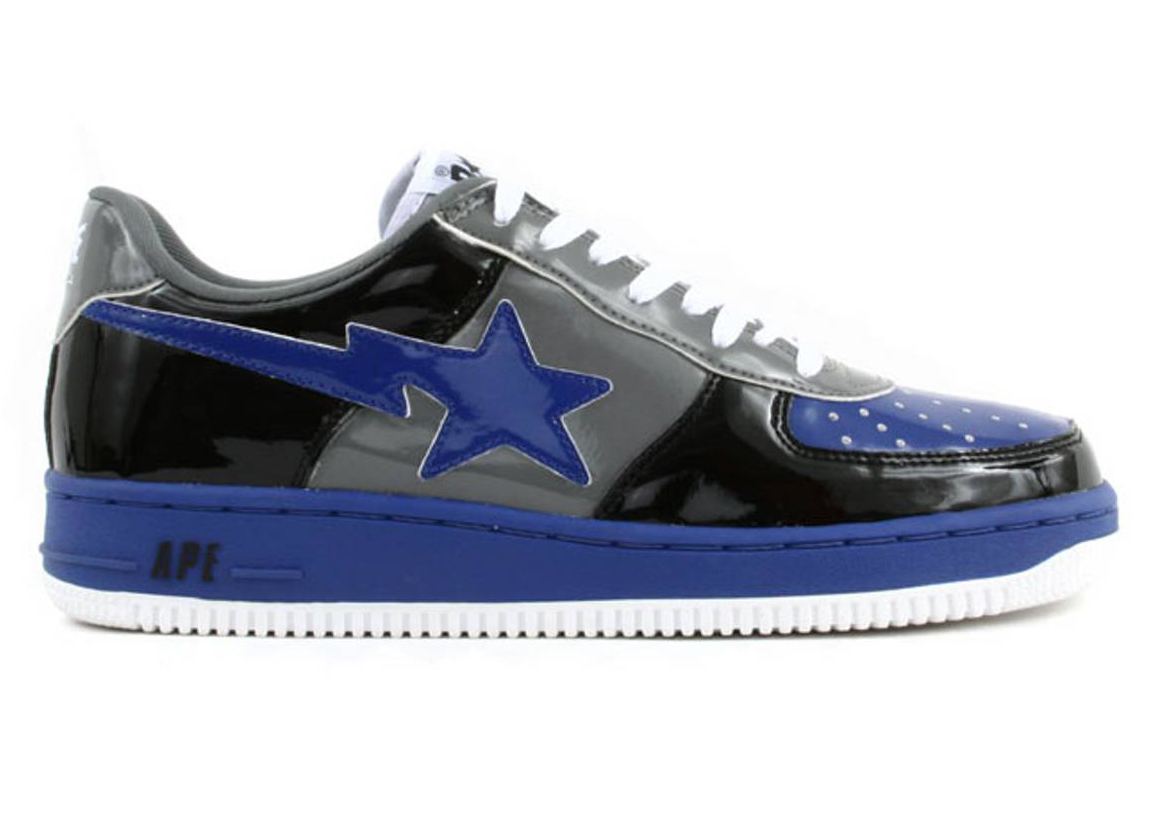A Bathing Ape Bape Sta Low Blue Black - vstockx