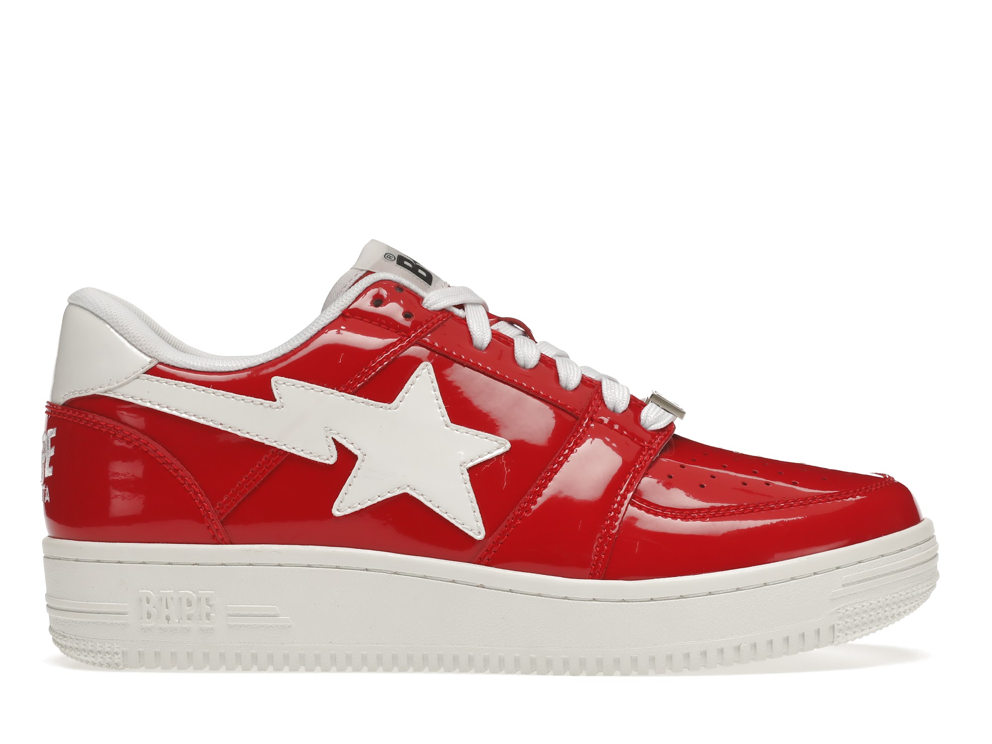 A Bathing Ape Bape Sta Low Patent Red - vstockx