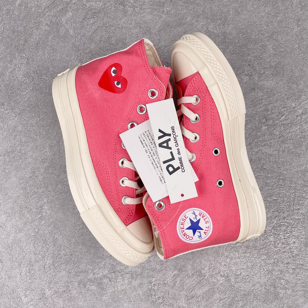 Converse Chuck Taylor All-Star 70s Hi Comme des Garcons Play Bright Pink - vstockx