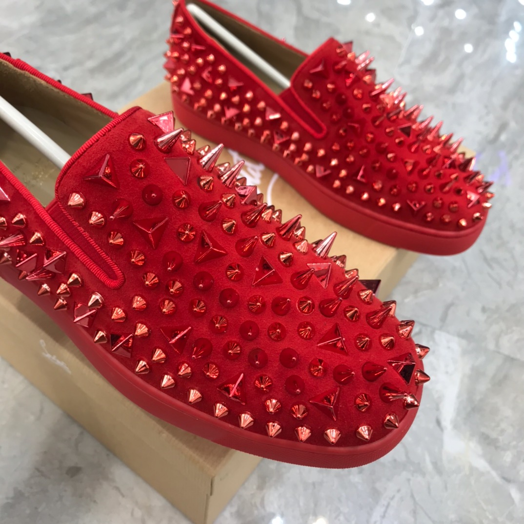 Christian Louboutin Louis Junior Spikes Orlato Flat Sneakers 64 - vstockx