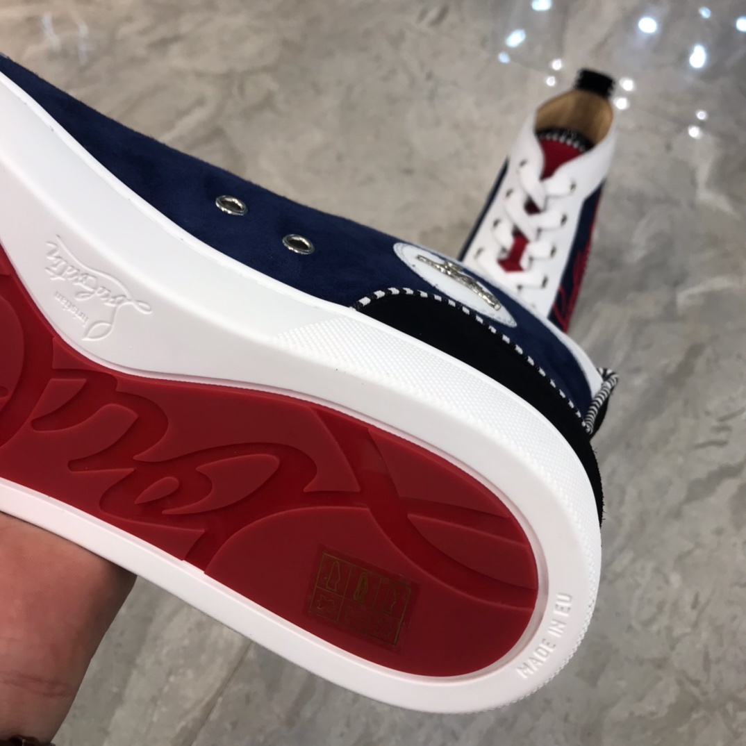 Christian Louboutin Louis Junior Spikes Orlato Flat Sneakers 25 - vstockx