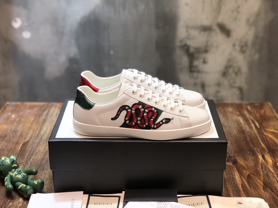 Gucci Ace Embroidered Snake - vstockx