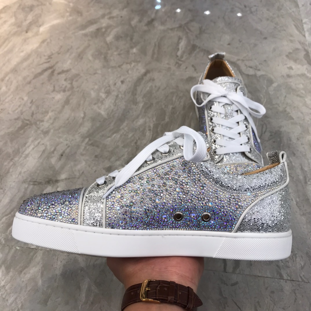 Christian Louboutin Louis Junior Spikes Orlato Flat Sneakers 57 - vstockx