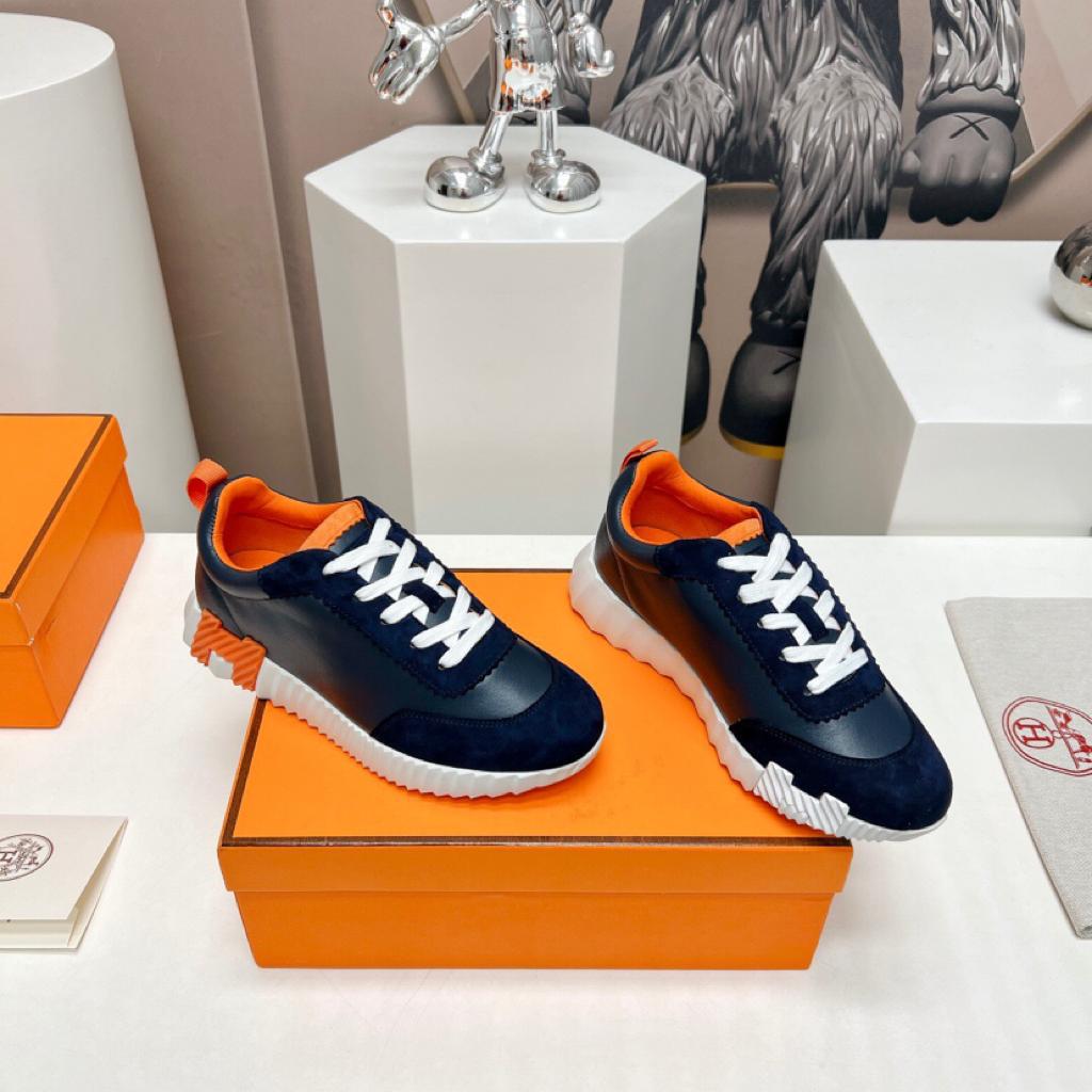 Hermes Bouncing Cowhide Blue Orange - vstockx