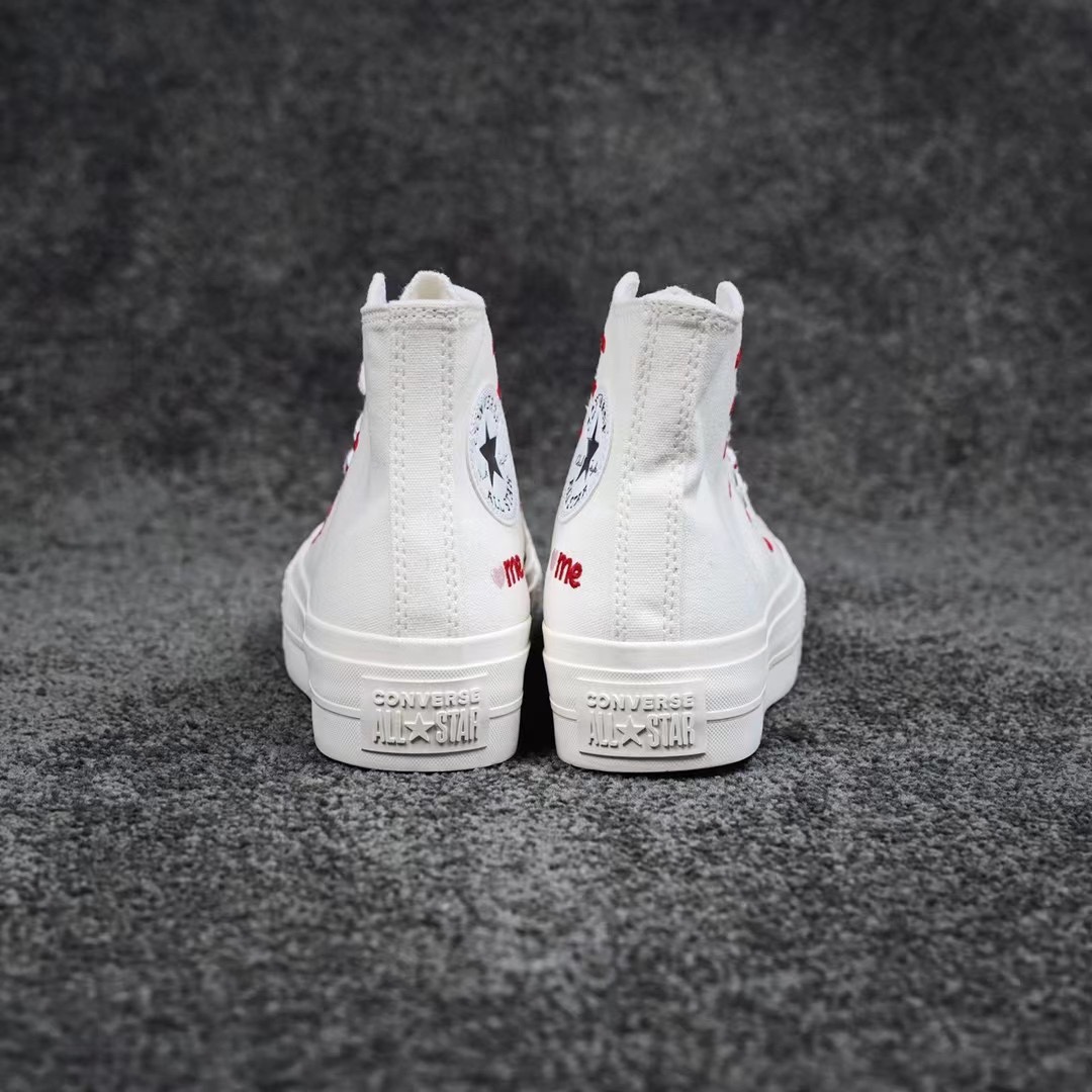 Converse Chuck Taylor All-Star Lift Hi White Red (W) - vstockx