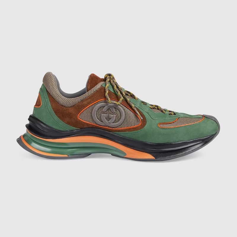 Gucci Run sneakers Green suede - vstockx