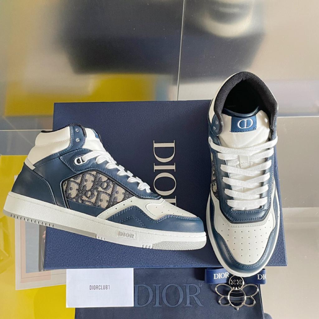Dior B27 High Blue Cream Dior Gray Beige Black Dior Oblique Jacquard - vstockx