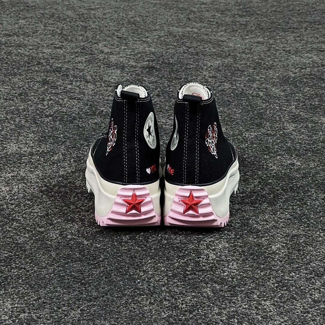 Converse Run Star Hike Hi Black White Red - vstockx