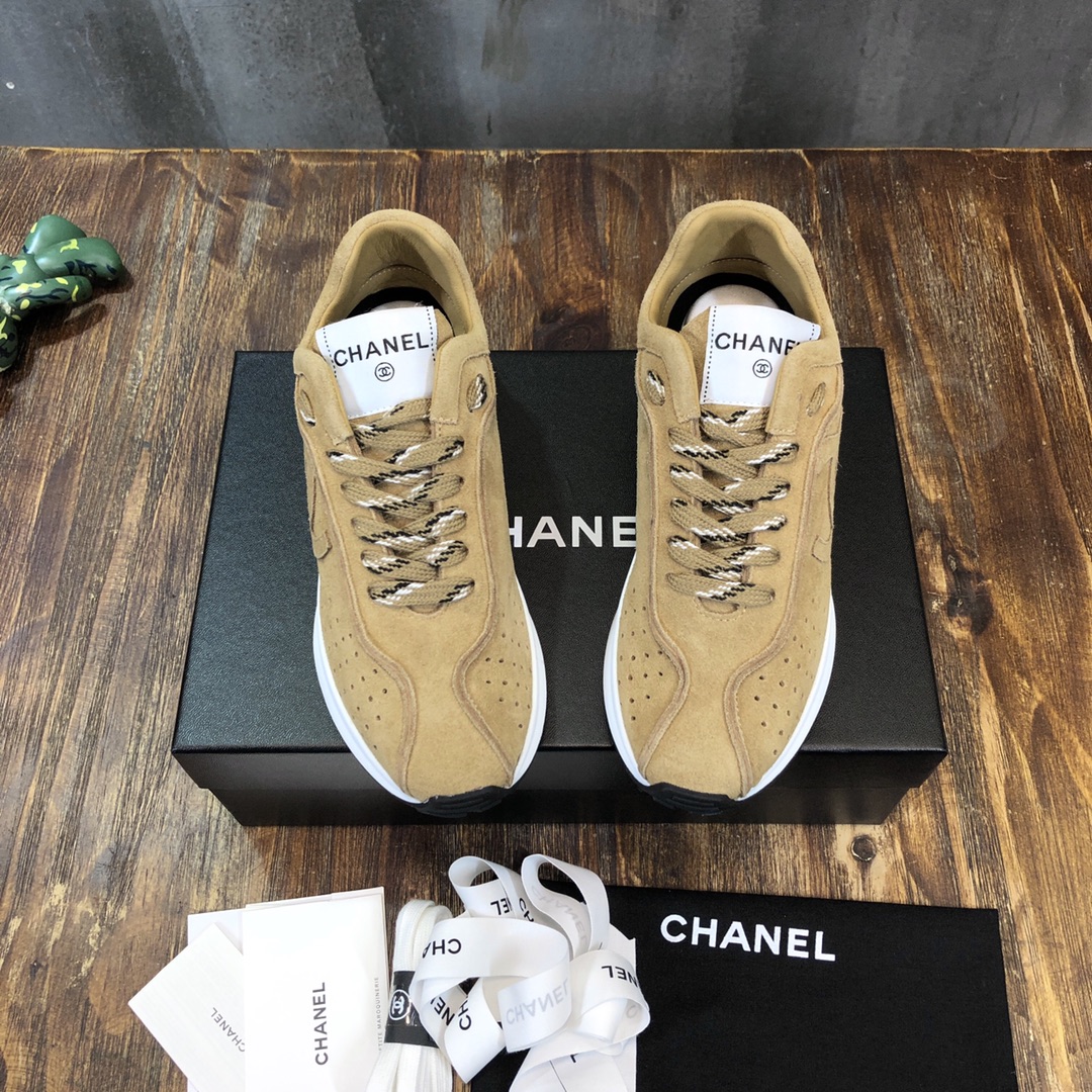 Chanel Fabric & Suede Calfskin Low Top Sneaker 28 - vstockx