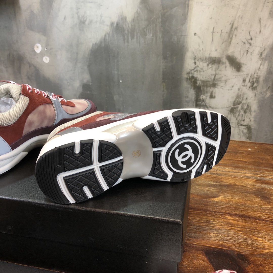 Chanel Fabric & Suede Calfskin Low Top Sneaker 43 - vstockx