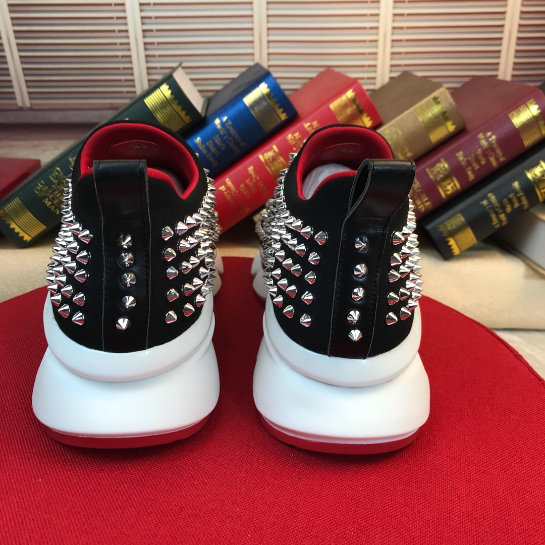 Christian Louboutin Spike Sock Flat Sneakers 4 - vstockx