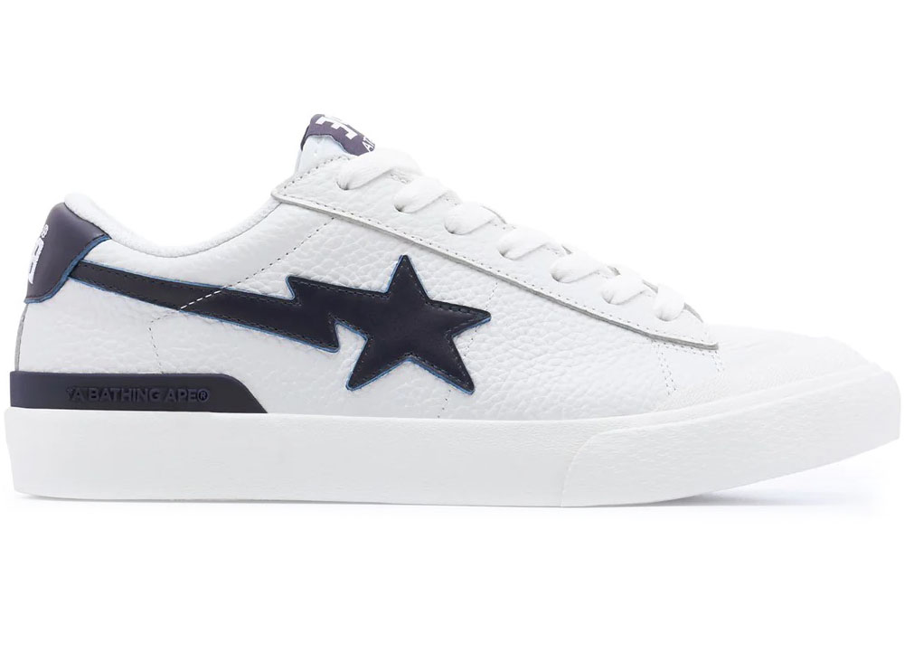 A Bathing Ape Mad Sta White Navy - vstockx