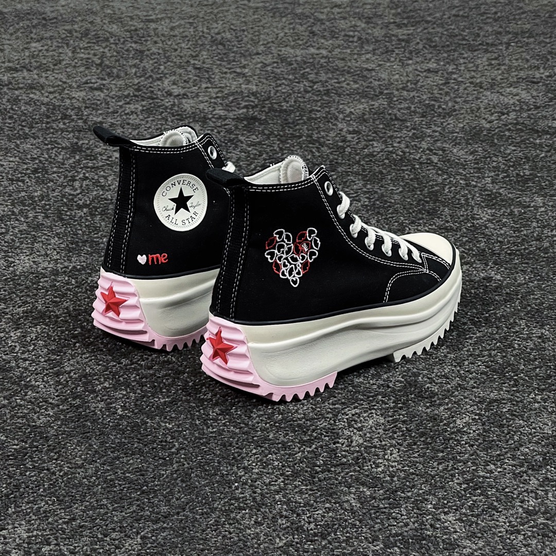 Converse Run Star Hike Hi Black White Red - vstockx