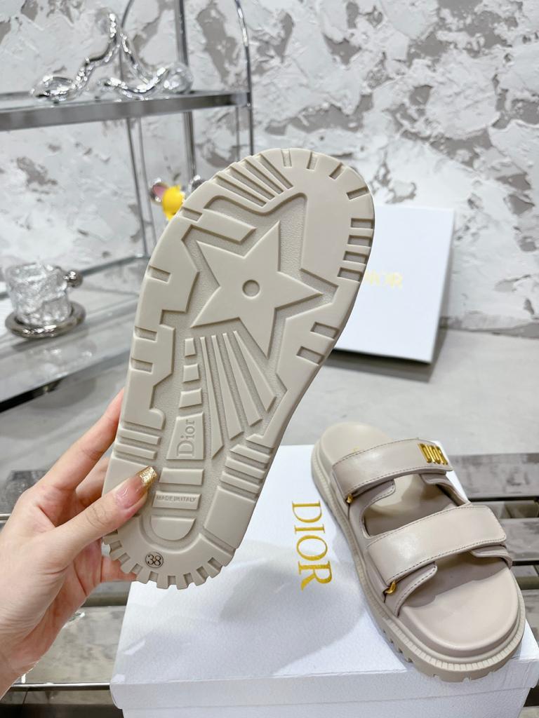 DIOR DIORACT SLIDE White Lambskin - vstockx