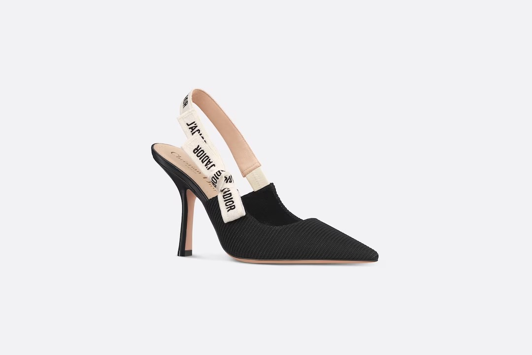 Dior J'ADIOR SLINGBACK PUMP Black Technical Fabric - vstockx
