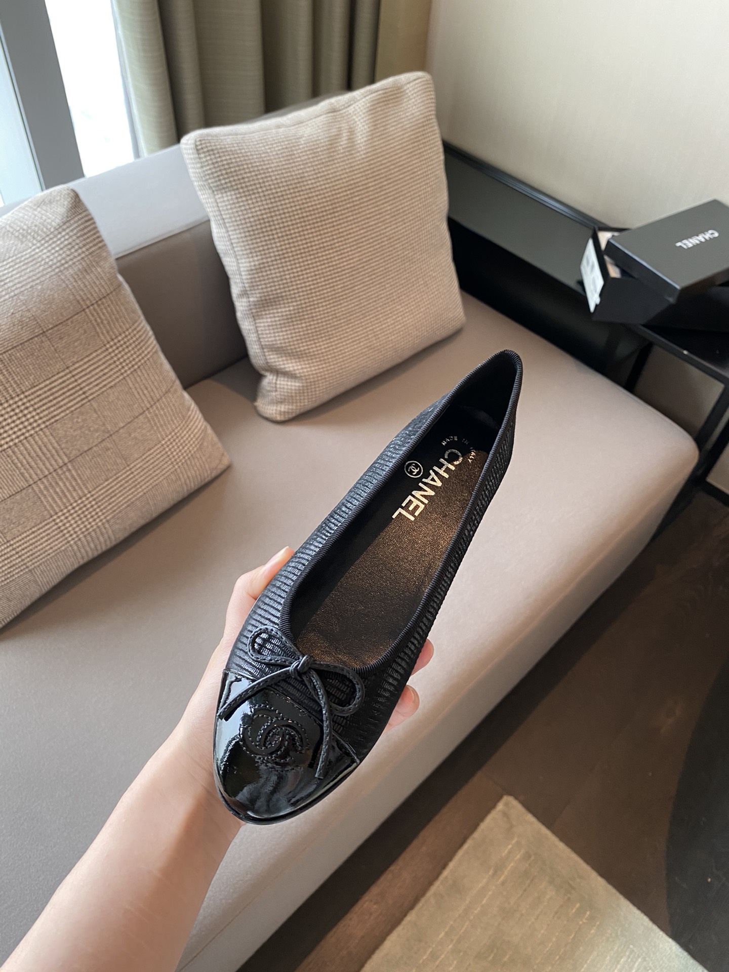 Chanel Ballerinas Fabric & Grosgrain 13 - vstockx