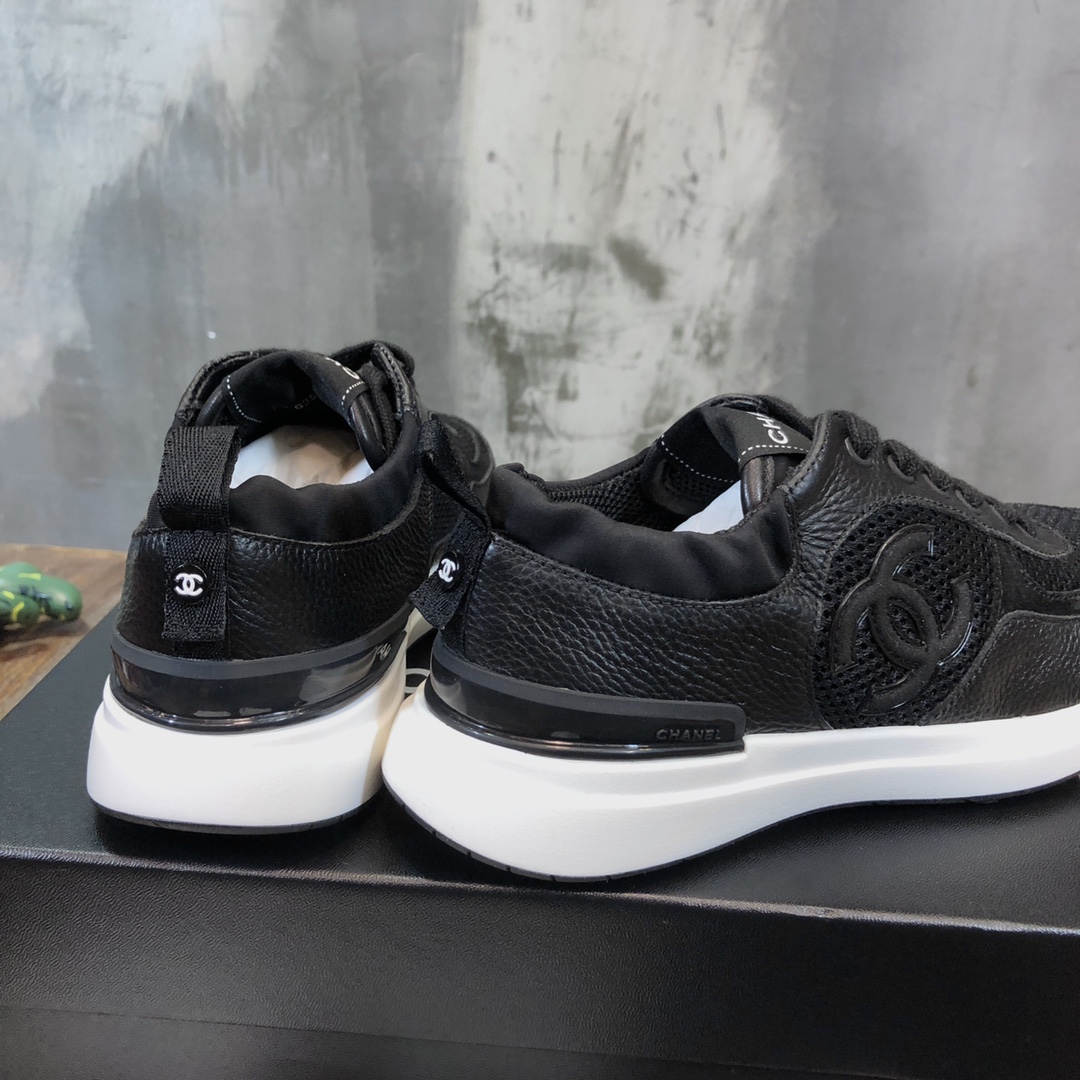 Chanel Fabric & Suede Calfskin Low Top Sneaker 38 - vstockx