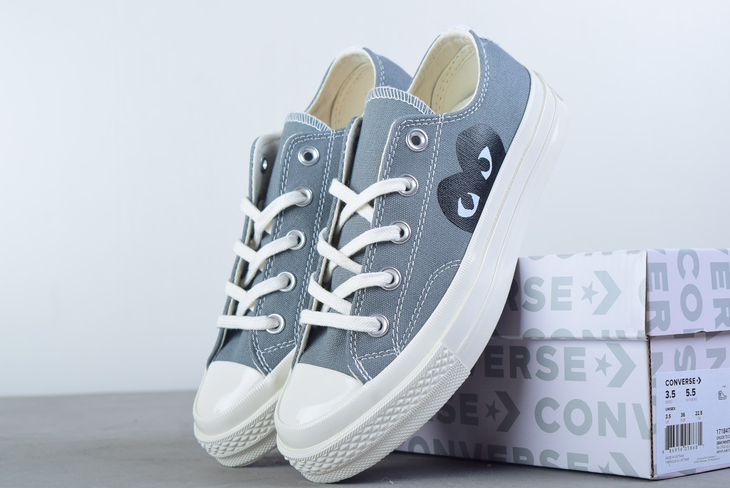 Converse Chuck Taylor All-Star 70s Ox Comme des Garcons PLAY Grey - vstockx